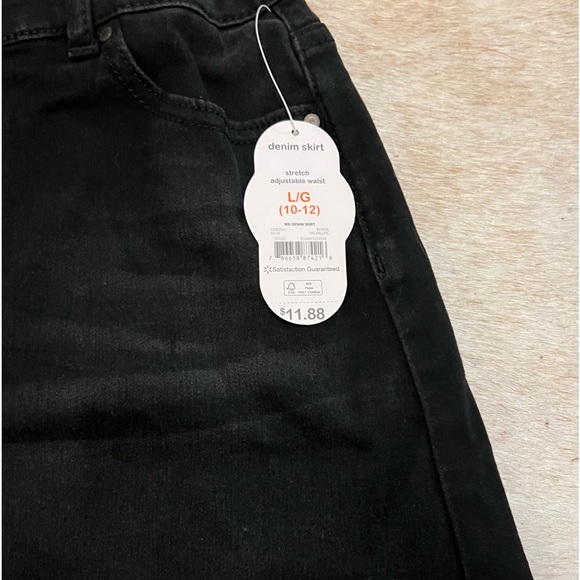 Girls Black Jean Skirt - Picture 5 of 7